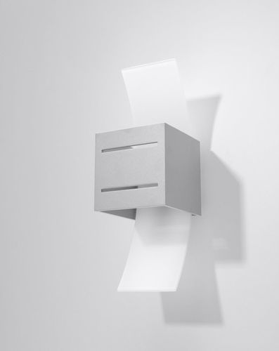 LAMPA ścienna SL.0202 metalowa OPRAWA kostka kinkiet szary na Arena.pl