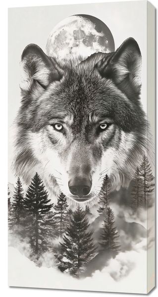 Obraz 50x100cm Wilczy Duch Lasu zdjęcie 1