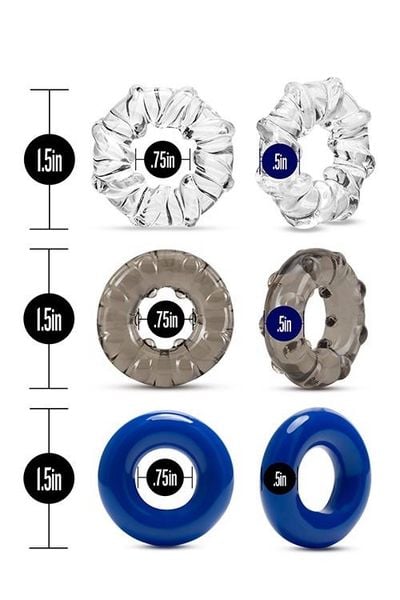 Stay Hard Triple Stretch 3Pack Cockrings zdjęcie 4
