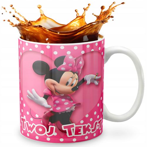 KUBEK 330ml GRAFIKA PREZENT ŚWIĘTA WZÓR - BAJKA MYSZKA MINI MINNIE + IMIĘ na Arena.pl