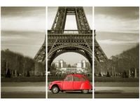 OBRAZ CZERWONY CITROEN 2CV WIEŻĄ EIFFLA