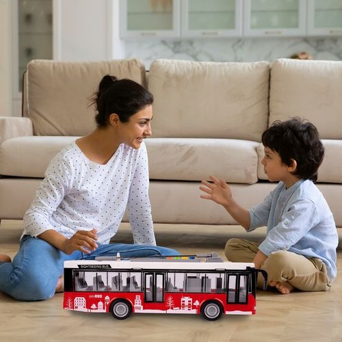 AUTOBUS MIEJSKI INTERAKTYWNY Z NAPĘDEM 1:16 OTWIERANE DRZWI DLA DZIECI na Arena.pl