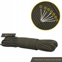 Linka EDCX 4mm Paracord 550 - (Army Green, 30 m)
