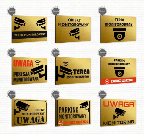 Tabliczka znak informacyjny 20x15 Złota MIEJSCE PRYWATNE Nierdzewna na Arena.pl