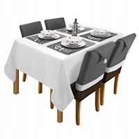 KOMPLET DEKORACJI ŚWIĄTECZNYCH NA STÓŁ I KRZESŁA SZARE