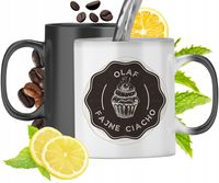 Kubek Magiczny Dla Olafa Czarny Matowy Z Nadrukiem Ze Zdjęciem 330Ml