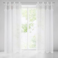 Firana gotowa na przelotkach DAPHNE 140x250 Eurofirany biała/srebrna