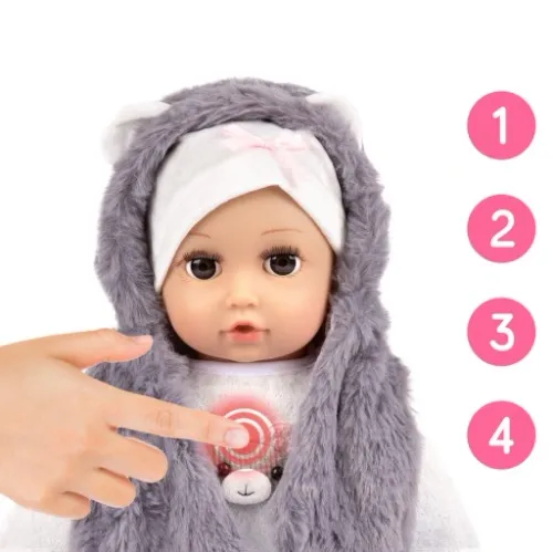 LALKA BOBAS INTERAKTYWNA MÓWI ŚMIEJE SIĘ PŁACZE UBRANKA SMOCZEK KINDERPLAY na Arena.pl