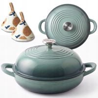 BRYTFANNNA GARNEK DO PIECZENIA CHLEBA ŻELIWNA 26CM GAZ PIEKARNIK SÓL MORSKA