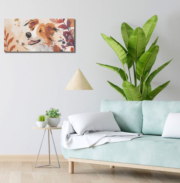 Obraz 70x30cm Collie Jesienną Porą zdjęcie 2