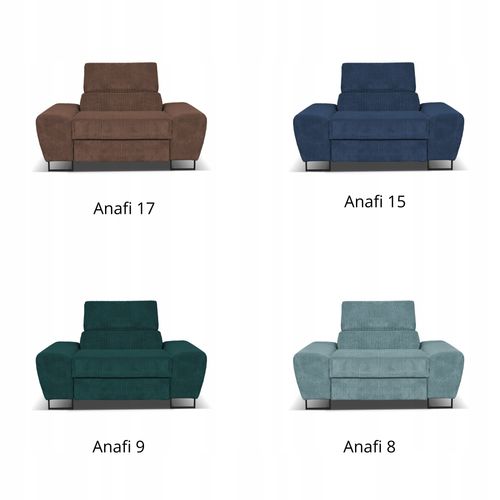 Zestaw mebli wypoczynkowych salon Savio Sofa 2os fotele czarny Family Meble na Arena.pl