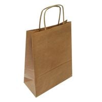 torba 25szt papierowa ze skręcanym uchytem szara 24 x 10 x 32 cm