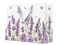 Torebka Prezentowa Lawendowe Motyle, Pozioma Duża