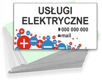 Wizytówki reklamowe firmowe 100 szt różne wzory USŁUGI ELEKTRYCZNE