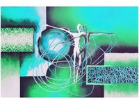 OBRAZ ABSTRAKCYJNY TANIEC ZIELENI