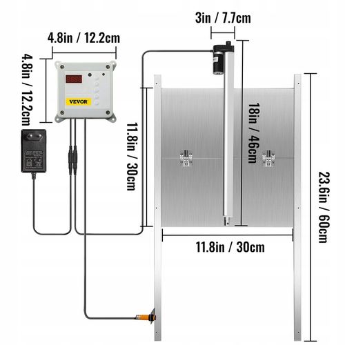 Automat Drzwi do Kurnika Timer Światło Otwierające Z Czujnikiem Światła na Arena.pl