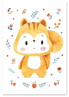 Plakat ruda wiewiórka obrazki dla dzieci 70x100 cm