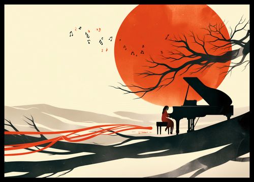 Plakat 59,4x42cm Pianistka na Arena.pl