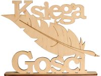 Napis księga gości na stojaku DREWNIANY napis księga gości