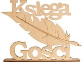 Napis księga gości na stojaku DREWNIANY napis księga gości