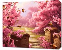 Obraz 60x50cm Życie w Ulach