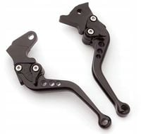 KRÓTKIE KLAMKI CNC SPRZĘGŁO HAMULEC YAMAHA KAWASAKI HONDA SUZUKI CZARNE