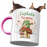 Kubek Różowy Dla Kasjerki Żajebista Kasjerka Z Nadrukiem Ze Zdjęciem