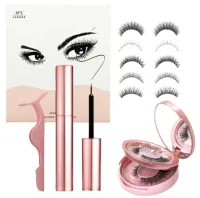 RZĘSY MAGNETYCZNE SZTUCZNE 7 PAR PĘSETA EYELINER