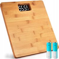 WAGA ŁAZIENKOWA ELEKTRONICZNA LED BAMBUSOWA 180KG