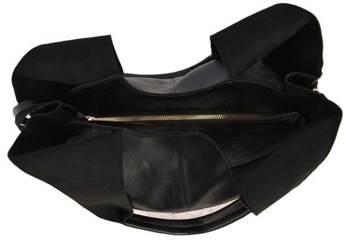 Monnari Torebka Shopper Model 2w1 Listonoszka Kolekcja Premium Czarna na Arena.pl