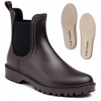 Kalosze miejskie sztyblety czekoladowe gumowce modne matowe Wojtyłko