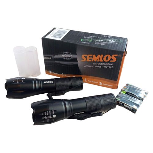 Latarka akumulatorowa LED taktyczna z zoomem 2szt na Arena.pl