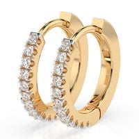 kolczyki z żółtego srebra 925 z diamentem (brylantem) 0,22 ct lab