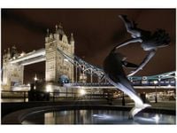 120CM 80CM OBRAZ ŚCIENNY FONTANNA TOWER BRIDGE