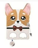 pamiętnik z kłódką 3d włochacz a5/96k corgi 6931