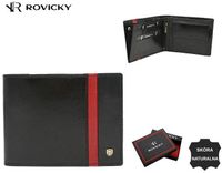 skórzany portfel męski z systemem rfid - rovicky