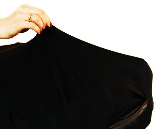 Pokrowiec na Walizkę Ochronny Etui Trzy Rozmiary S M L Czarny z Tekstem na Arena.pl