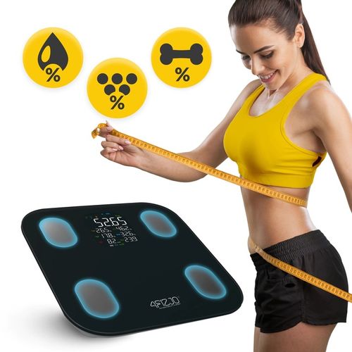 WAGA ŁAZIENKOWA ANALITYCZNA ELEKTRONICZNA POMIAR TŁUSZCZU BMI SZKLANA na Arena.pl