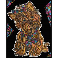 KOLOROWANKA WELWETOWA 47x35CM YORHSHIRE TERRIER COLORVELVET