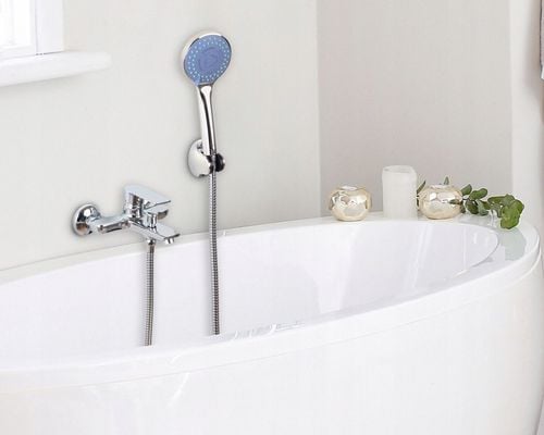 Bateria wannowa z prysznicem chrom zestaw wannowo prysznicowy ze na Arena.pl