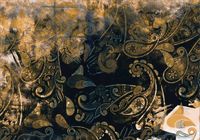 FOTOTAPETA złote kwiaty marmur kamień 350x245