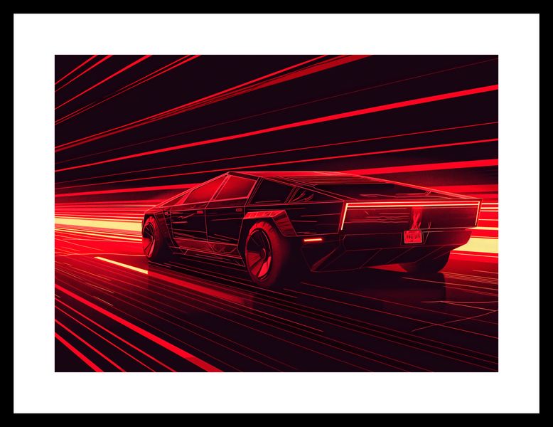Plakat 35x25cm Prędkość w Czerwonym Neonie zdjęcie 3