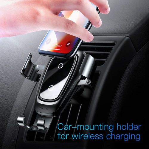 BASEUS GRAVITY VENT CAR MOUNT WIRELESS CHARGER BLACK na Arena.pl