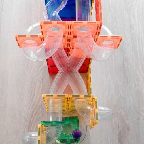 Connetix: klocki magnetyczne edukacyjne kulodrom 66 el. Ball Run Expantion na Arena.pl