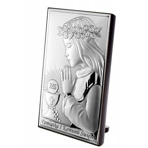 PAMIĄTKA PIERWSZEJ KOMUNII ŚWIĘTEJ SREBRNY OBRAZEK PREZENT GRAWER DEDYKACJA na Arena.pl