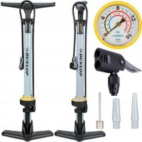 POMPKA ROWEROWA Samochodowa z MANOMETREM Podłogowa Do Roweru DUNLOP