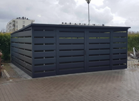 Nowoczesna Wiata Śmietnikowa 5×4.5 m Ciemny Grafit – Dach jednospadowy