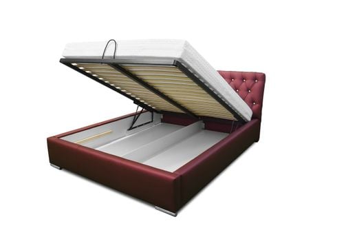 Łóżko tapicerowane z pojemnikiem na pościel Retro 160x200 na Arena.pl