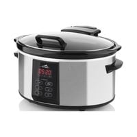 Wolnowar Garnek Ceramiczny Slow Cooker INOX LCD misa 6L 245W Programator