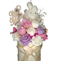 Flower Box Świece Sojowe Wieczny Bukiet Kwiat Prezent Ślub Wesele Para